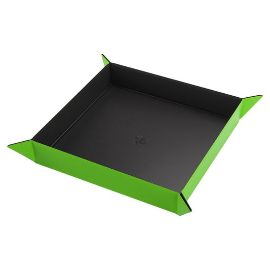 Dice Tray: Square: Black/Green