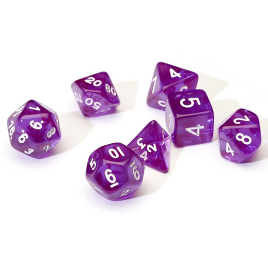 7-Set Translucent Resin Purple with White