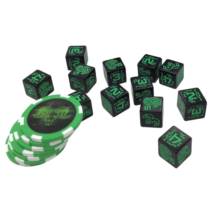 Shadowrun: Dice & Edge Tokens Set 2: Green