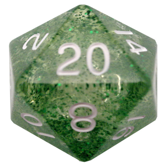 d20 Single 35mm Mega Ethereal Green with White