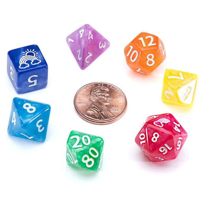 7-Set Mighty Tiny Dice: Rainbow Bits