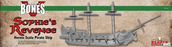 SOPHIE'S REVENGE PIRATE SHIP w/EXTRA CANNONS (10) GLOW IN THE DARK
HEROIC SCALE PIRATE SHIP