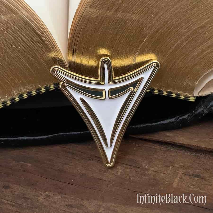 INFINITE BLACK: YELLOW SIGN PIN