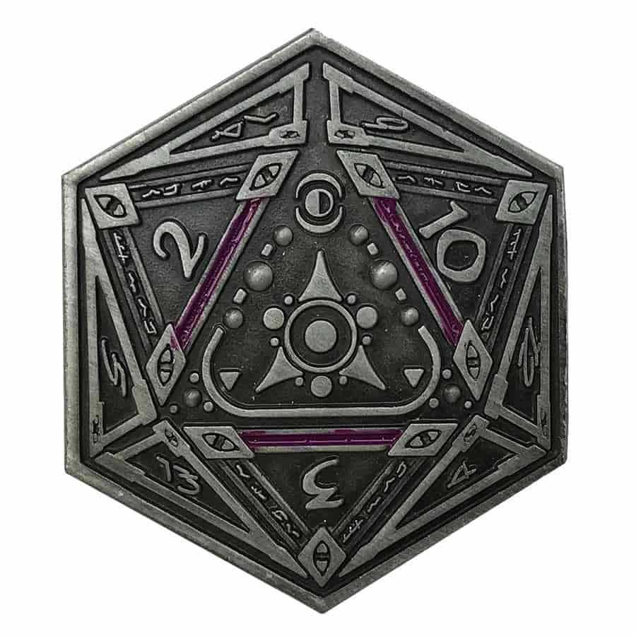 INFINITE BLACK: D2 COIN: SIGIL OF THE DREAMLANDS (SILVER)