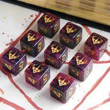 Crown of the Night Mother Elder Dice: Mythic Glass and Wax d6 Set