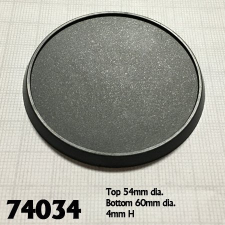 60MM ROUND PLASTIC GAMING BASE (10)