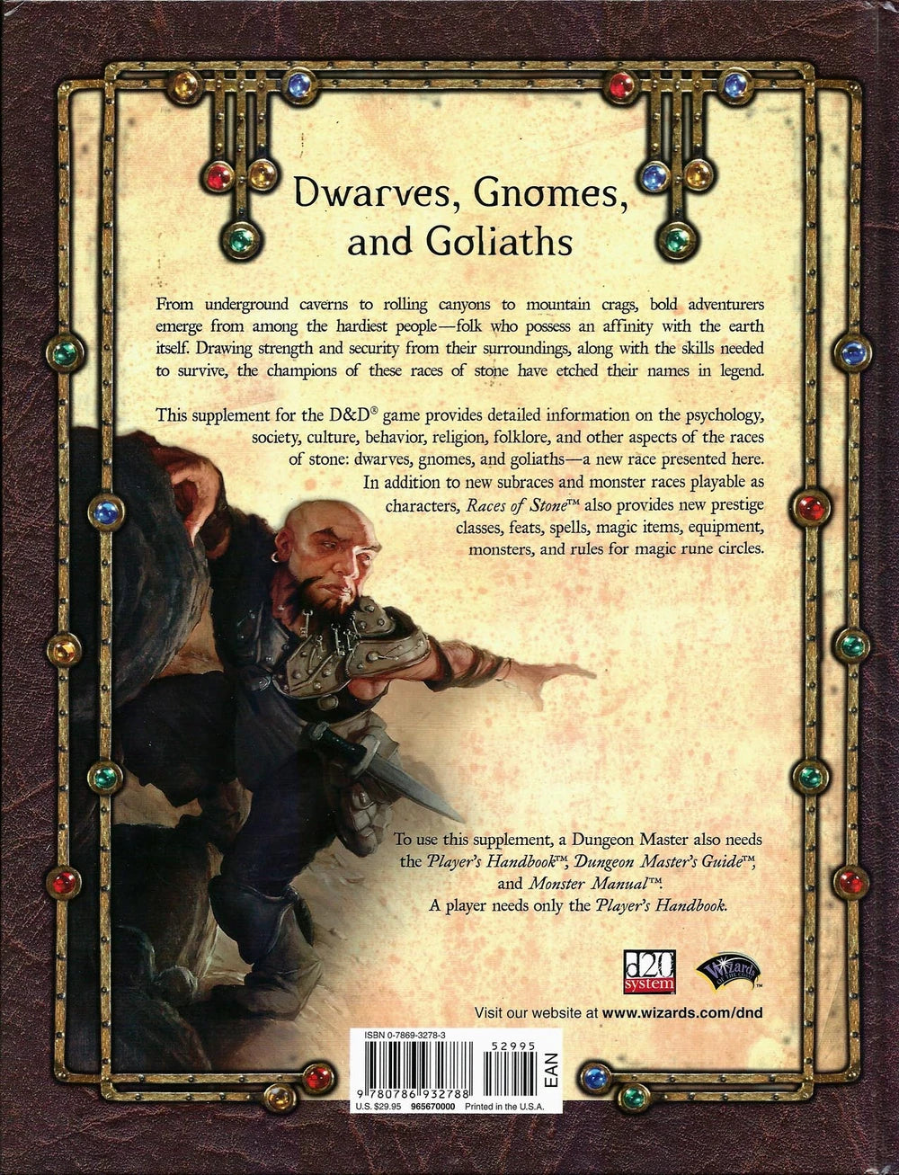 USED D&D Races of Stone 3.5 edition