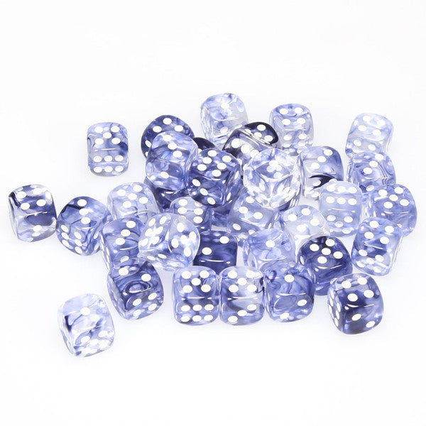 d6 Cube 12mm Nebula Black with White (36)