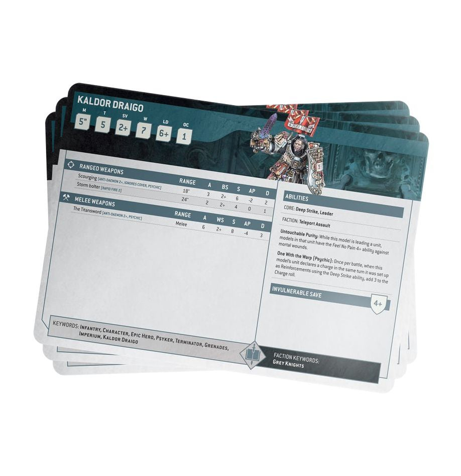 INDEX CARDS: GREY KNIGHTS (ENG)