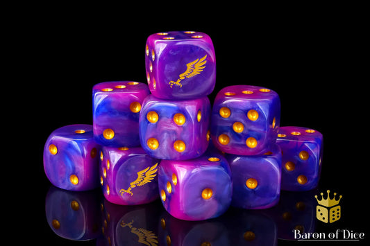 Children Of Profligacy Dice - Gold Inlay - Round Corner (25)