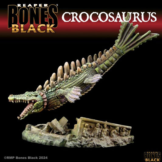 CROCOSAURUS (CROCODILE-DRAGON)  BONES BLACK DELUXE BOXED SET