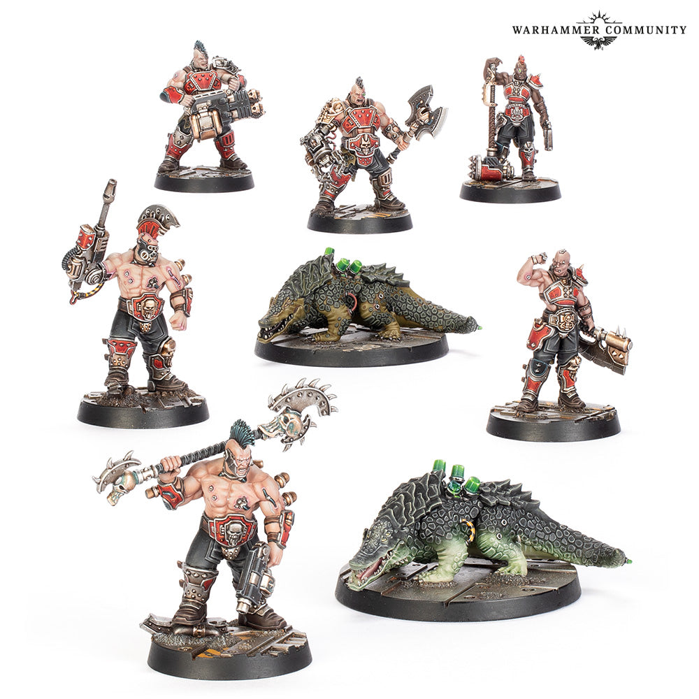 Necromunda – House Goliath Forge Bosses and Sumpkrocs