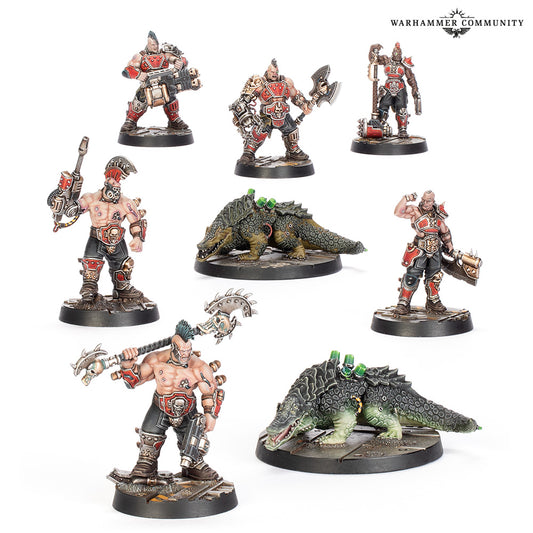 Necromunda – House Goliath Forge Bosses and Sumpkrocs