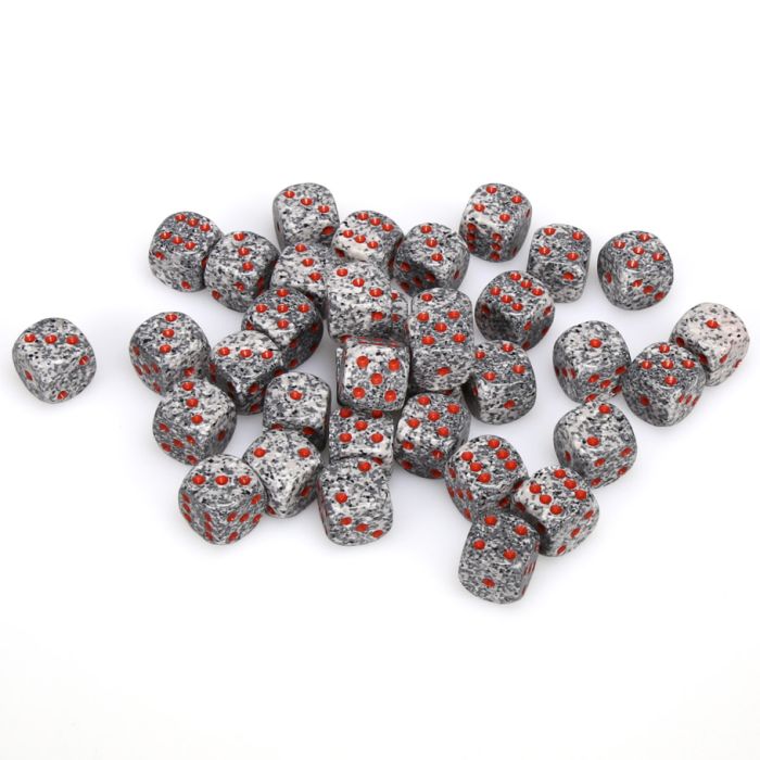 d6 Cube 12mm Speckled Granite (36)