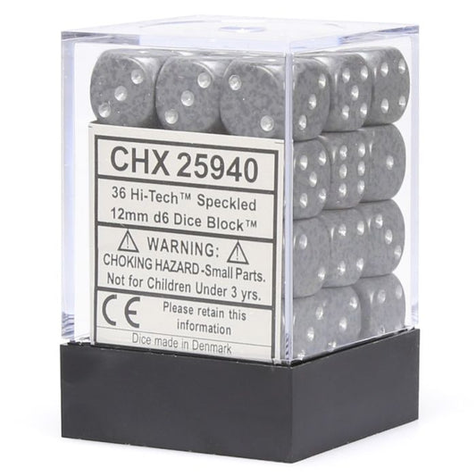 d6 Cube 12mm Speckled Hi-Tech (36)