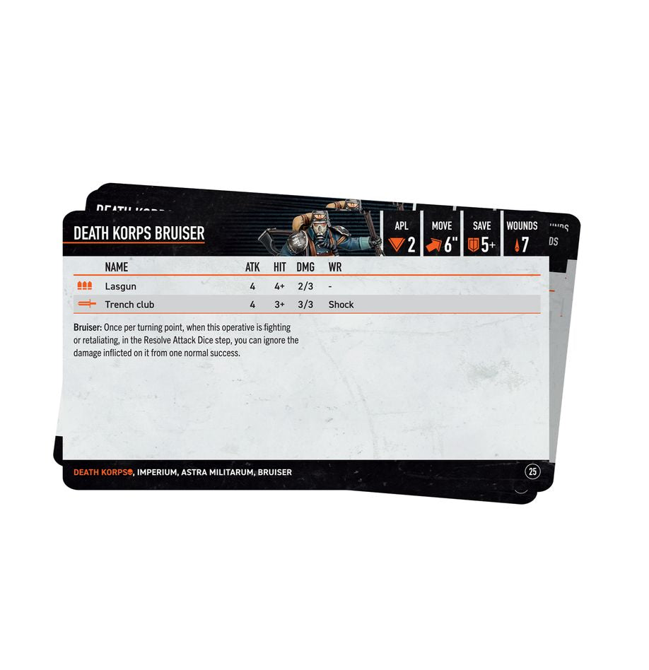 KILL TEAM: DEATH KORPS – DATACARDS