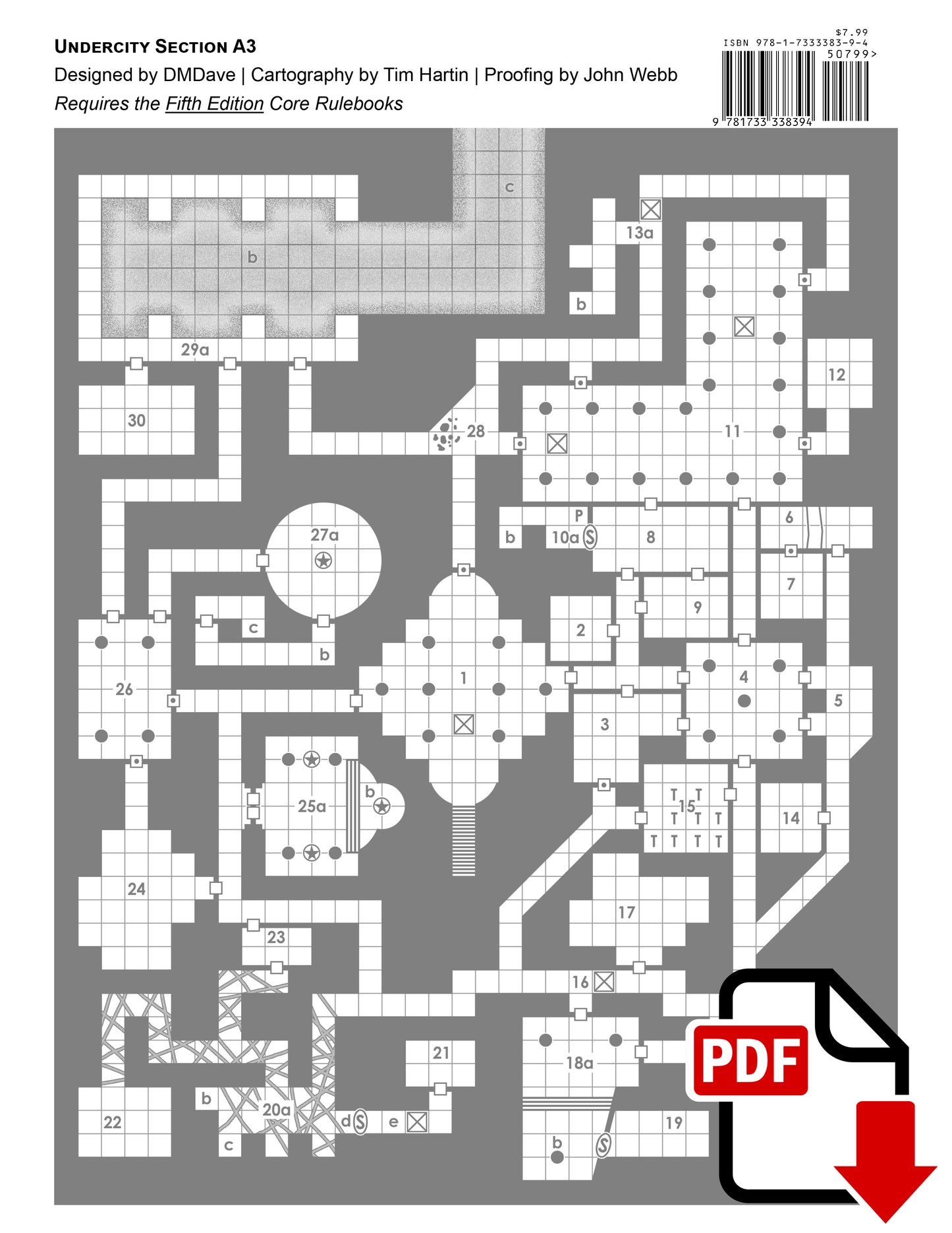 D&D 5e: Undercity Section A2 Megadungeon (PDF Only)