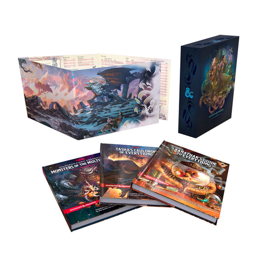 Dungeons & Dragons Rules Expansion Gift Set (D&D Books)-: Tasha's Cauldron of Everything + Xanathar's Guide to Everything + Monsters of the Multiverse + DM Screen