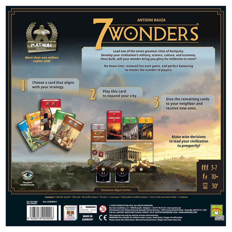 7 Wonders Architects by Repos Production Mint Sealed Cat Pawn Limited Promo
