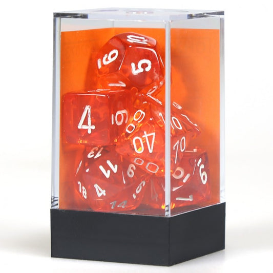 7-Set Cube Translucent Orange/White