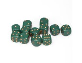 d6 Cube 16mm Dusty Green/Copper (12)