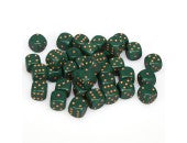 d6 Cube 12mm Opaque Dusty-Green/Copper (36)