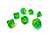 7-Set Cube Gemini Translucent Green-Teal/Yellow