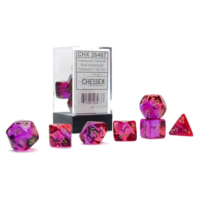 7-Set Cube Gemini Translucent Red-Violet/Gold