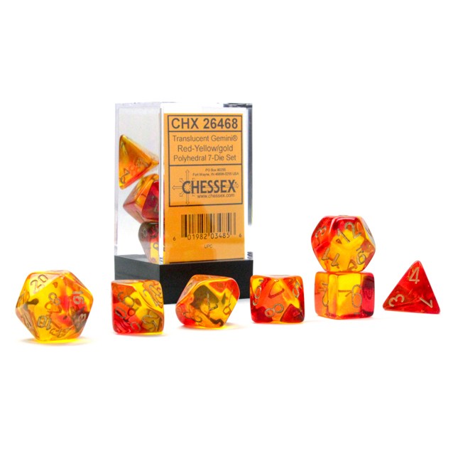 7-Set Cube Gemini Translucent Red/Yellow/Gold