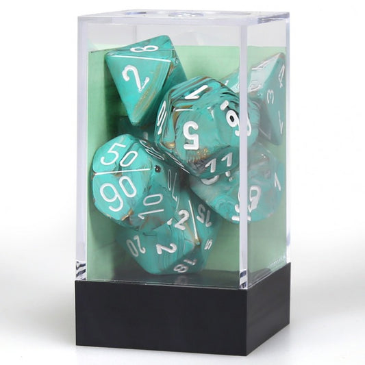 7-Set Cube Marble Oxi-Copper/White