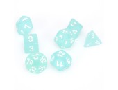 Frosted™ Polyhedral Teal with White