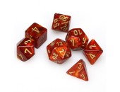 Scarab® Polyhedral Scarlet™/gold 7-Die set