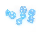 Frosted™ Polyhedral Caribbean Blue™ with White