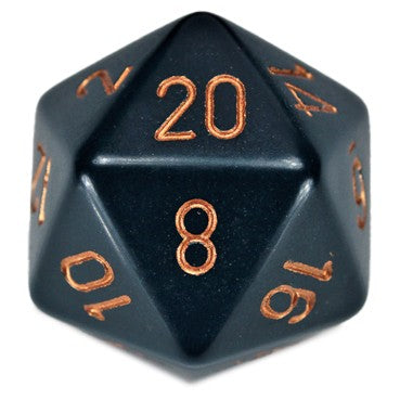 Chessex D20: Dusty Black/Copper
