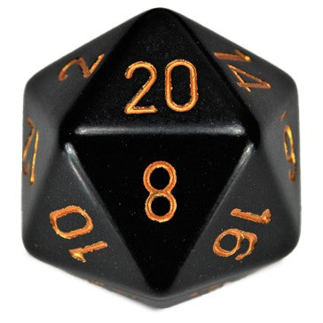 Chessex D20: Black/Gold