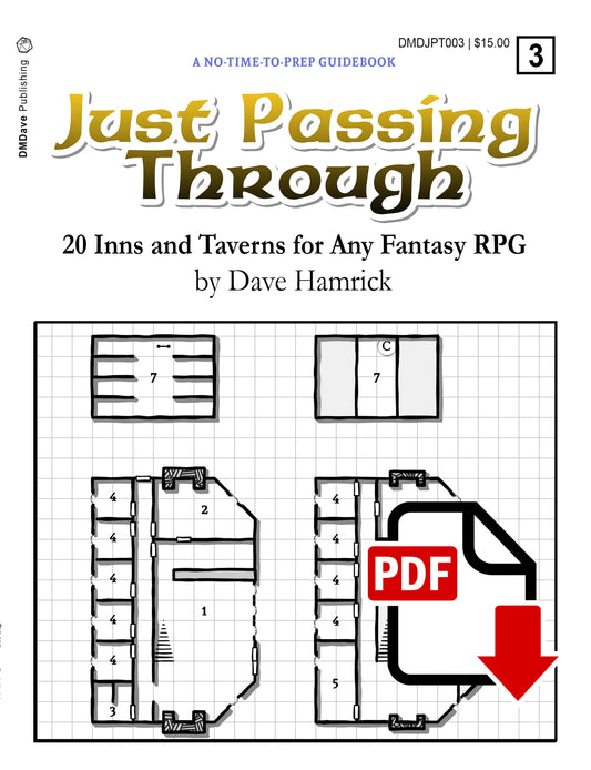 Just Passing Through: 20 Inns and Taverns for Any Fantasy RPG (PDF Only)
