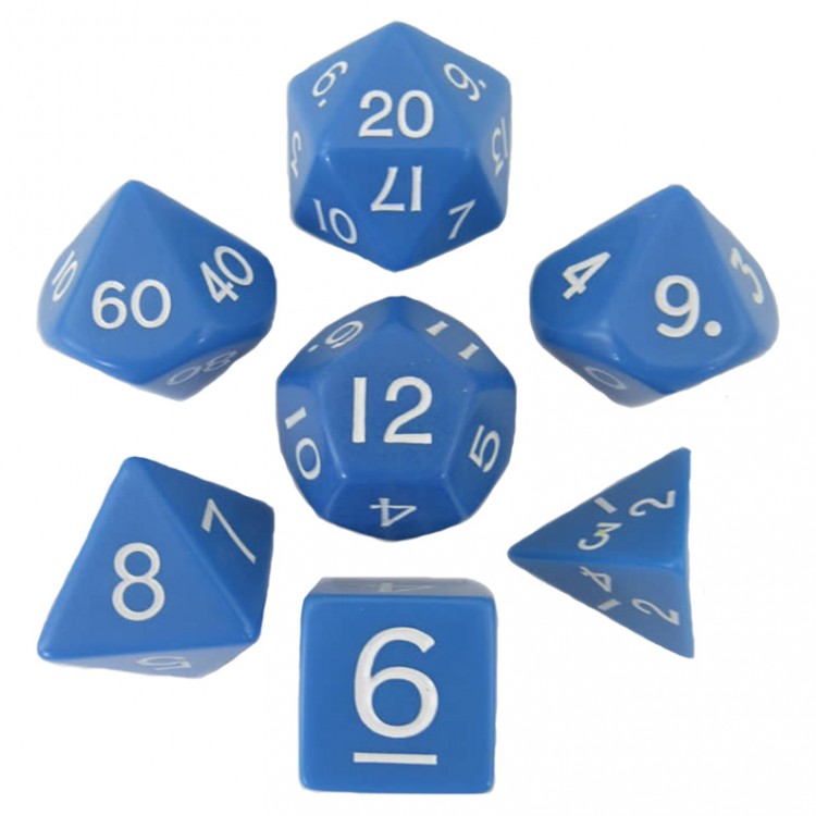 7-Set Blue Cube Jumbo Dice