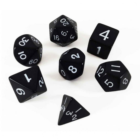 7-Set Black Jumbo Dice Tube