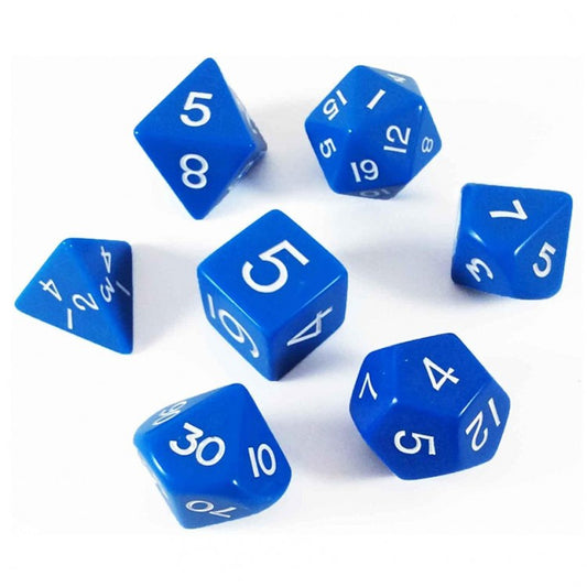 7-Set Blue Jumbo Dice Tube