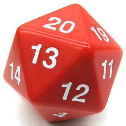 D20 55mm Countdown Opaque Red/White