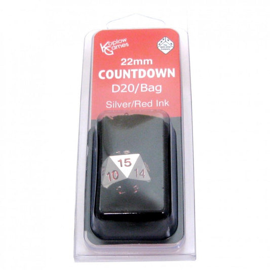 Countdown D20 22mm Metal with Bag SVrd