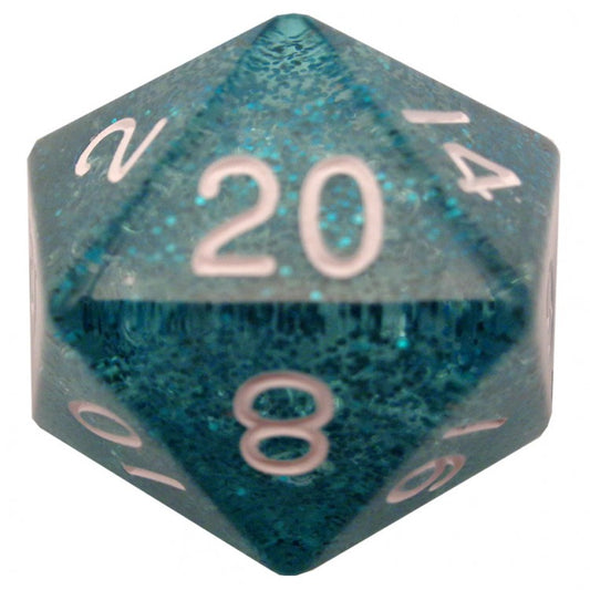 d20 Single 35mm Mega Ethereal Light Blue with White