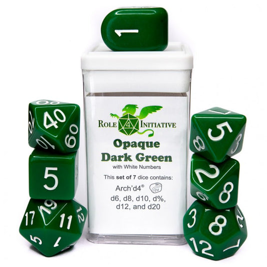 7-Set Opaque Dark Green/White