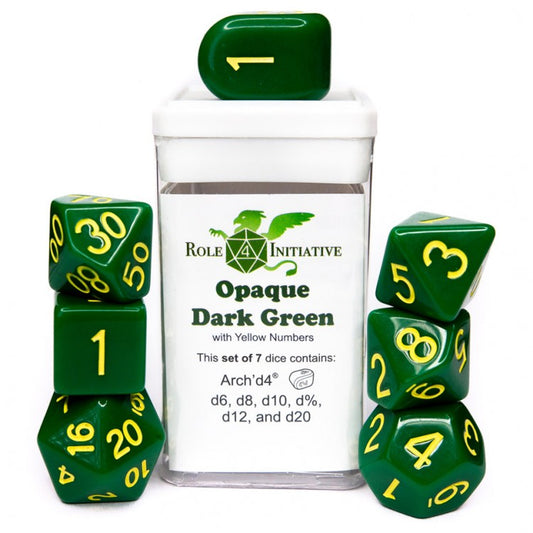 7-Set Opaque Dark Green/Yellow