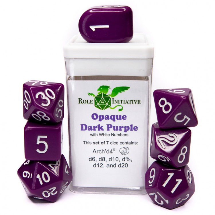 7-Set Opaque Dark Purple/White