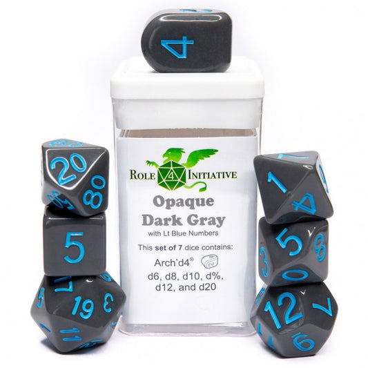 7-Set Opaque Dark Gray/Light Blue