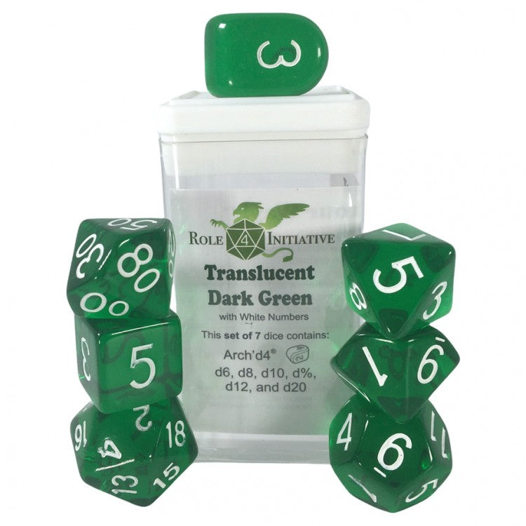 7-Set Translucent Dark Green/White