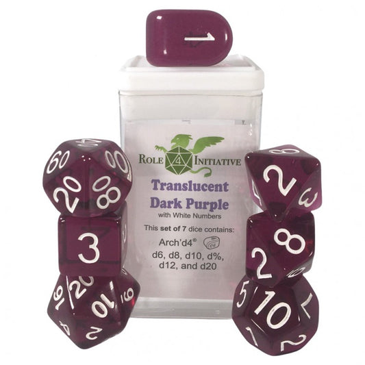 7-Set Translucent Dark Purple/White