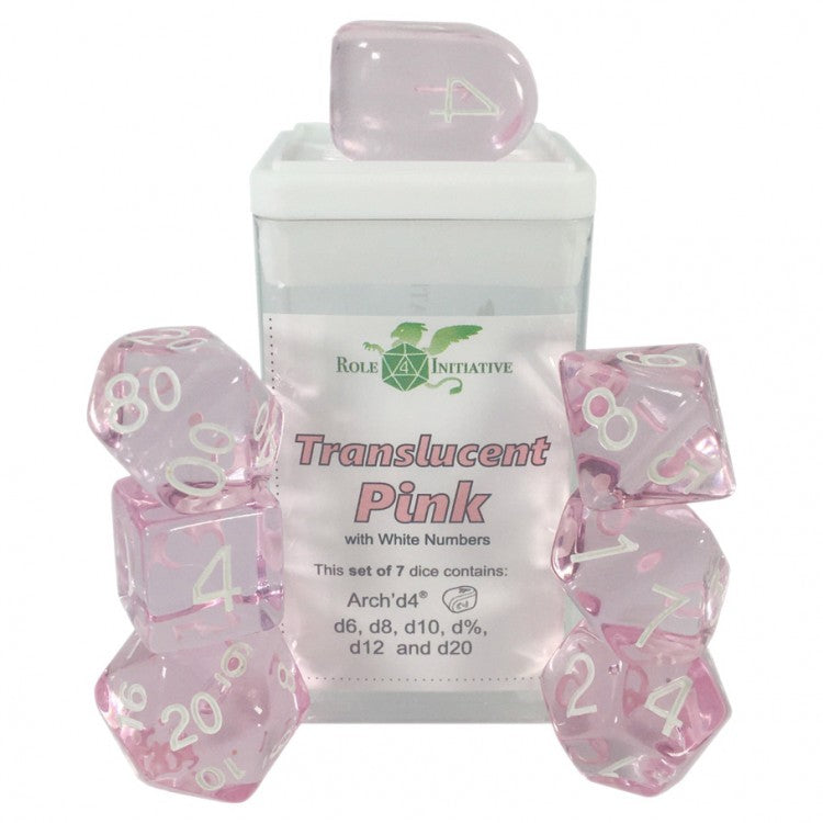 7-Set Translucent Pink/White