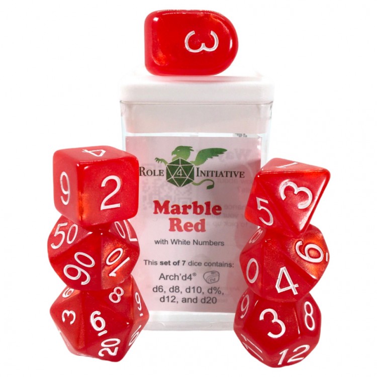 7-Set Marble Red